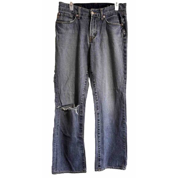 Seven 7 Relaxed Distressed Blue Denim Jeans Men's Size 32 Destroyed Western - Picture 1 of 12